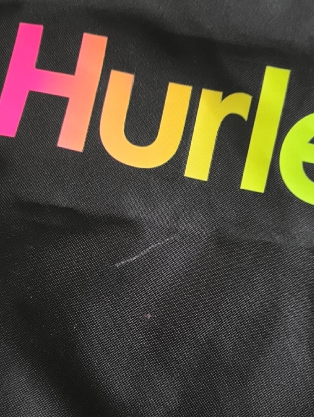Hurley Black Drawstring Backpack with Multicolor Gradient Logo - Picture 5 of 5